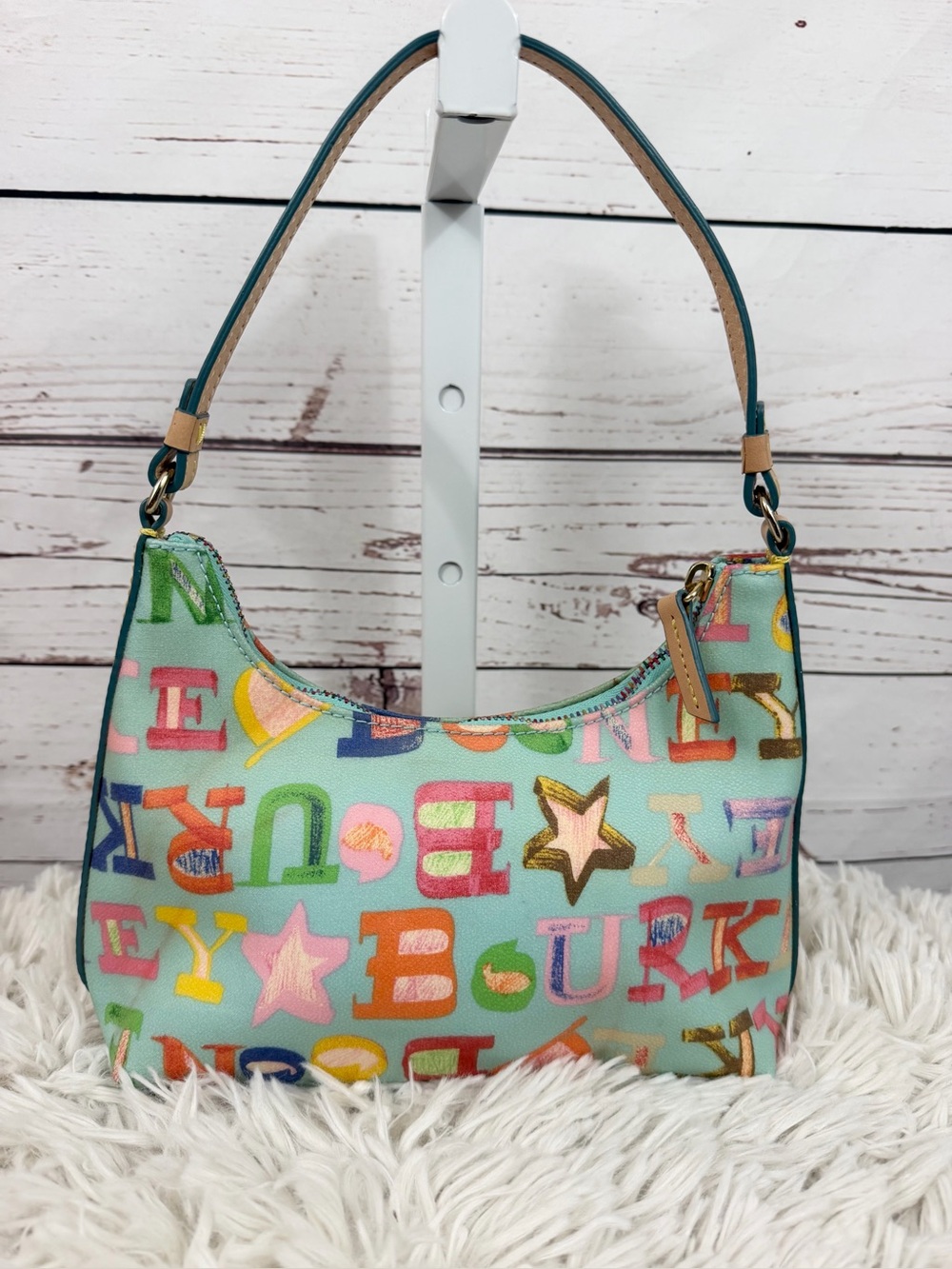 Vintage Dooney & Bourke Colorful Mini Hobo Shoulder Bag